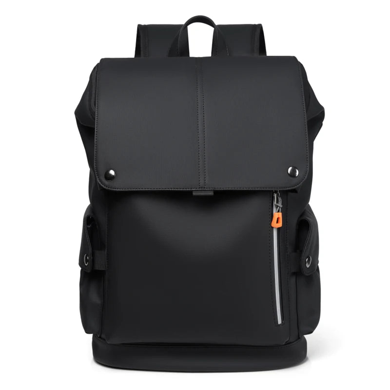 Sac à dos business en cuir PU imperméable avec port USB – Grande capacité