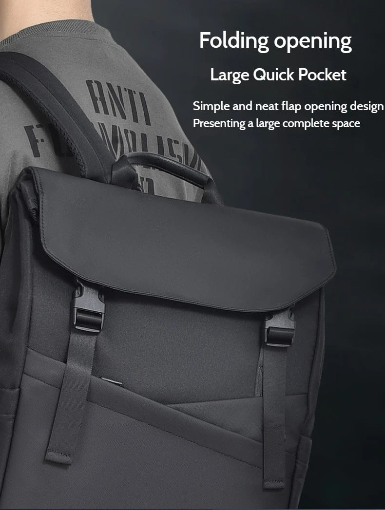 MARKROYAL Boys Laptop Backpack Large Capacity Flip Student Book Backpack Lightweight Travel Trendy Cool 15.6 Inch