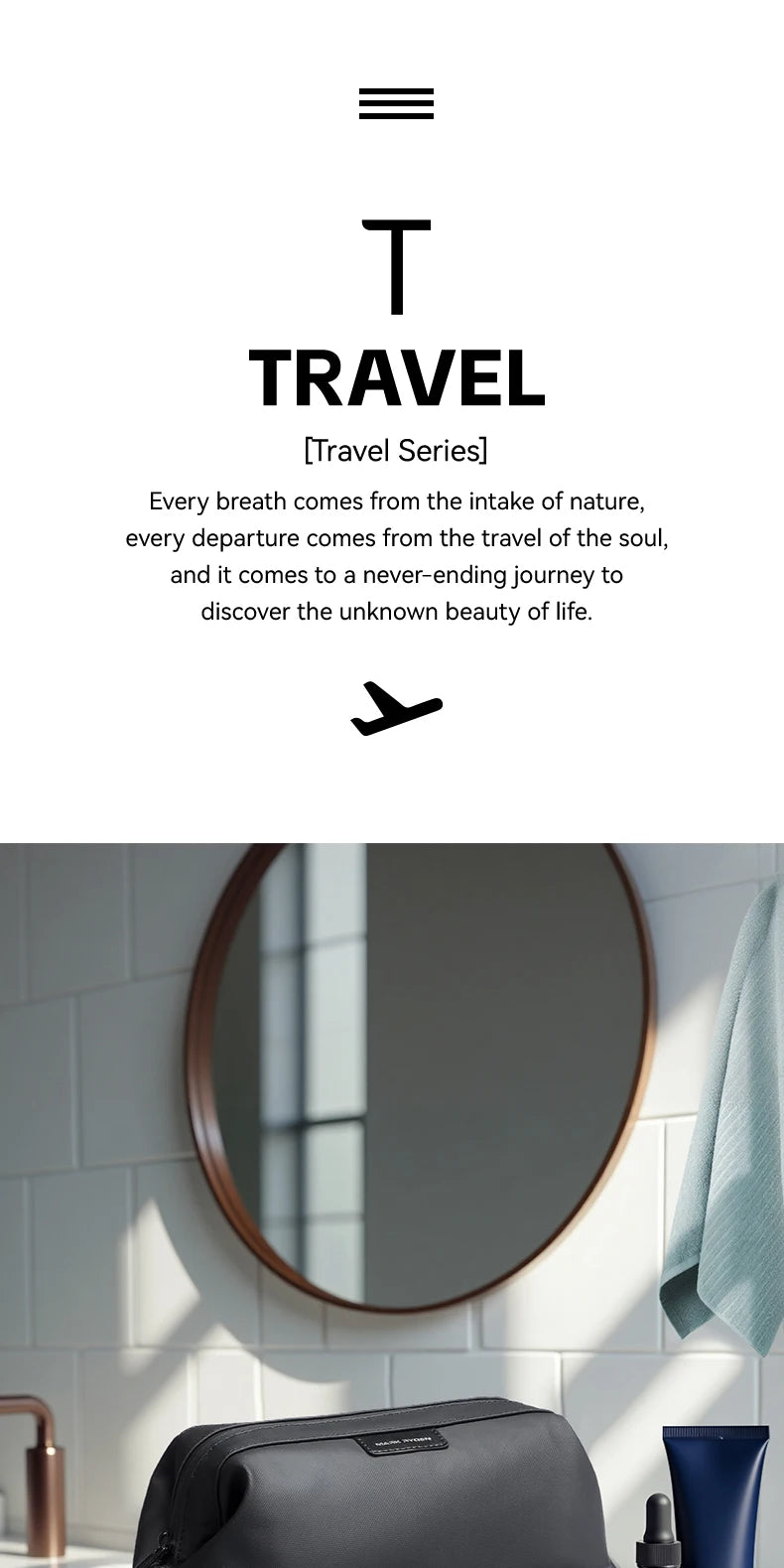 MARK RYDEN Travel Organizer Bag Toiletries Waterproof Pouch Makeup Bag