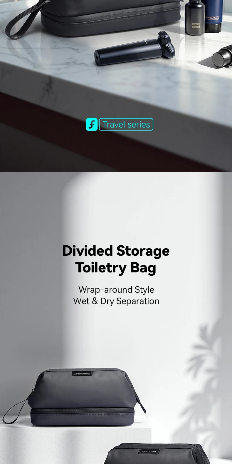 MARK RYDEN Travel Organizer Bag Toiletries Waterproof Pouch Makeup Bag