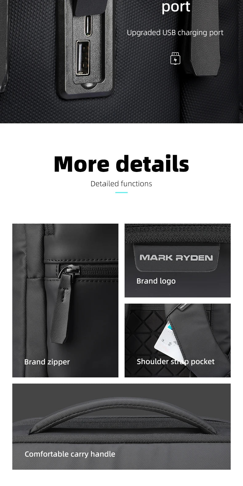 MARK RYDEN men‘s bag original brand bag laptop bag large backpack