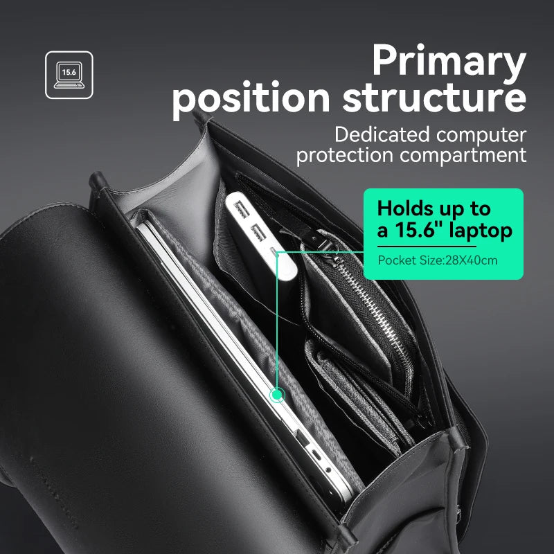 Mark Ryden Oxford +PU Leather Fabric  Light  Men's Business BackpackLeisure Computer Nordic Wind Student Bag