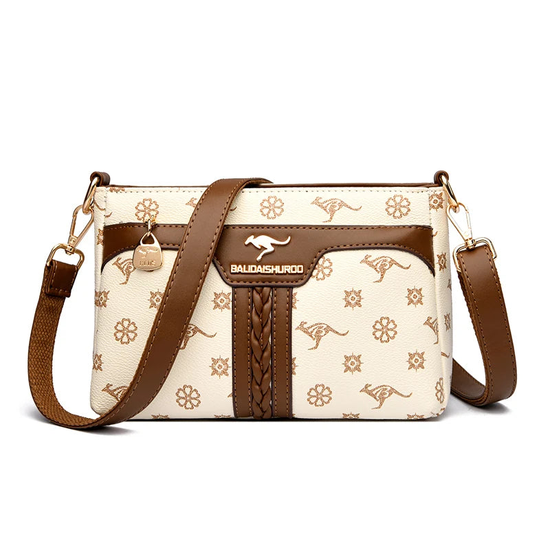 Sac bandoulière rétro en cuir