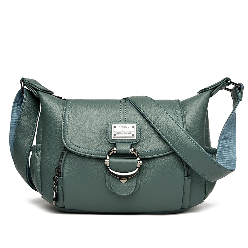 Sac à main en cuir à rabat, style urbain