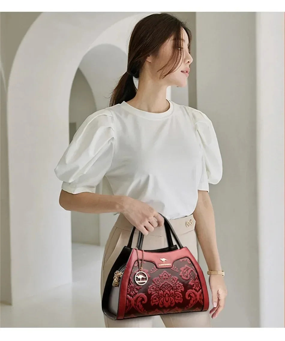 Sac à main effet crocodile – Élégance classique