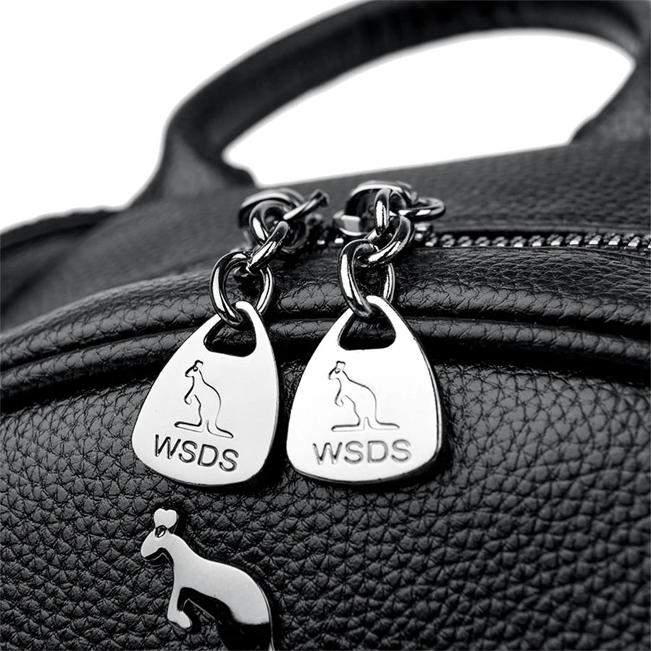 Sac à dos de voyage polyvalent en cuir