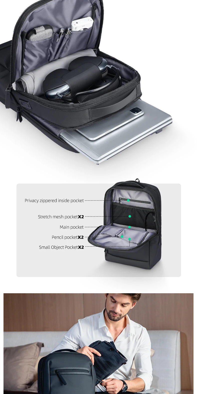 MARK RYDEN men's backpack waterproof backpack laptop backpack