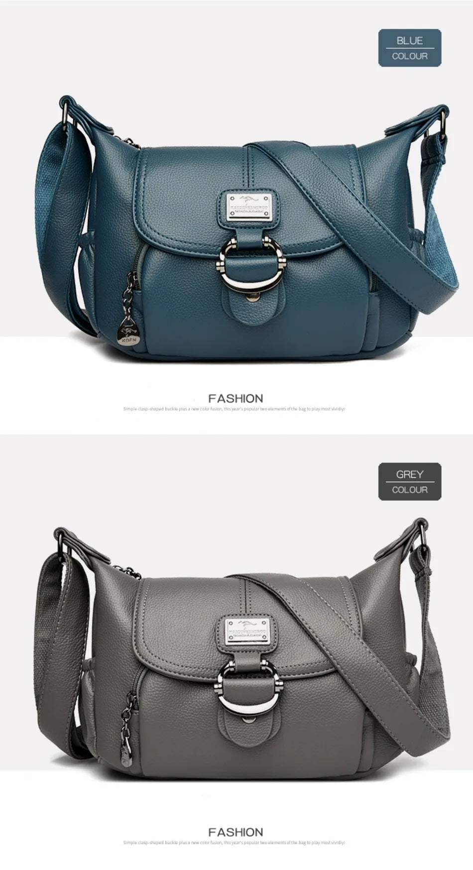 Sac à main en cuir à rabat, style urbain