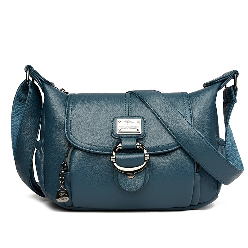 Sac à main en cuir à rabat, style urbain