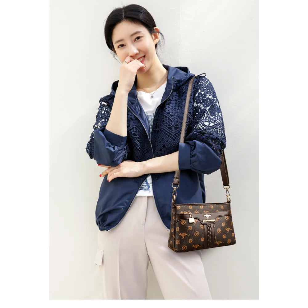 Sac bandoulière rétro en cuir