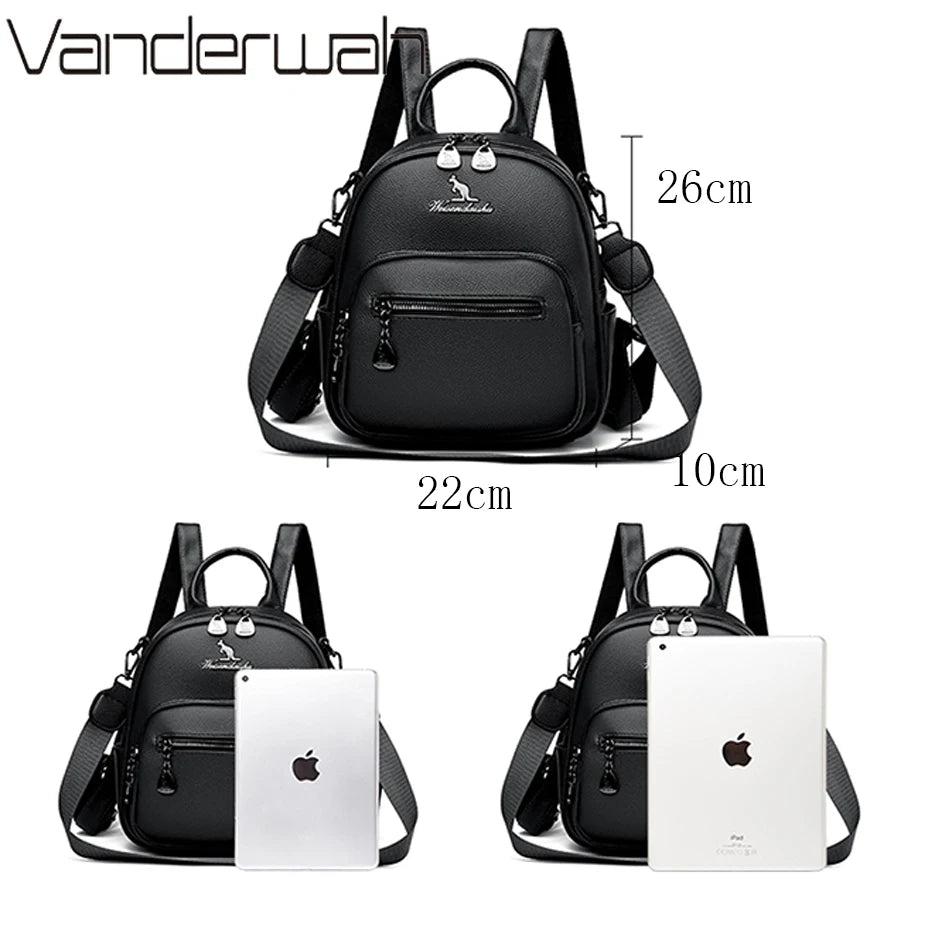 Sac à dos de voyage polyvalent en cuir