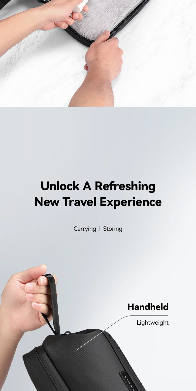 MARK RYDEN Travel Organizer Bag Toiletries Waterproof Pouch Makeup Bag