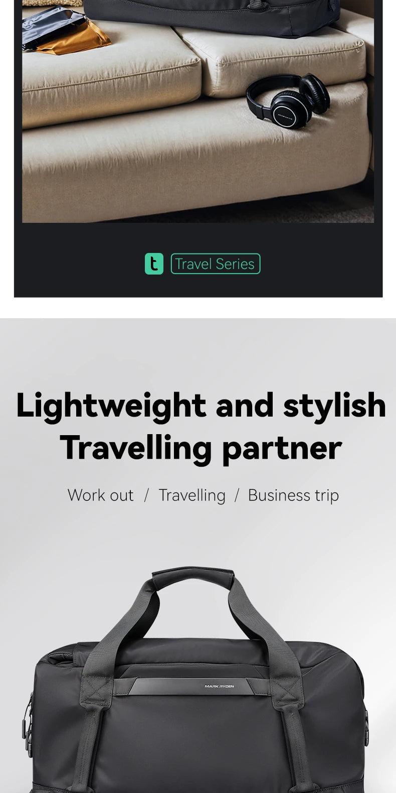 Multi-form handbag fitness travel crossbody bag