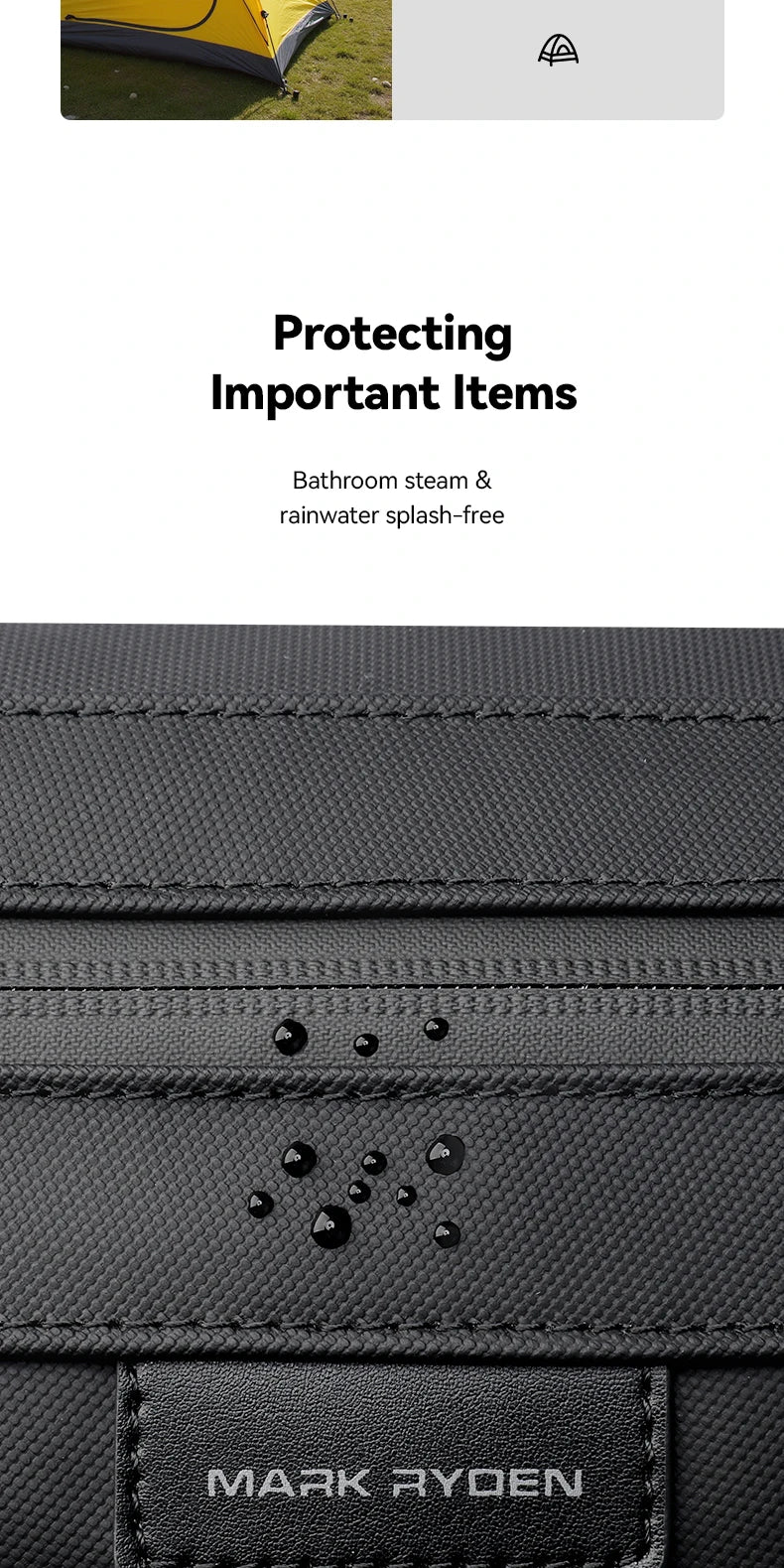 MARK RYDEN Travel Organizer Bag Toiletries Waterproof Pouch Makeup Bag