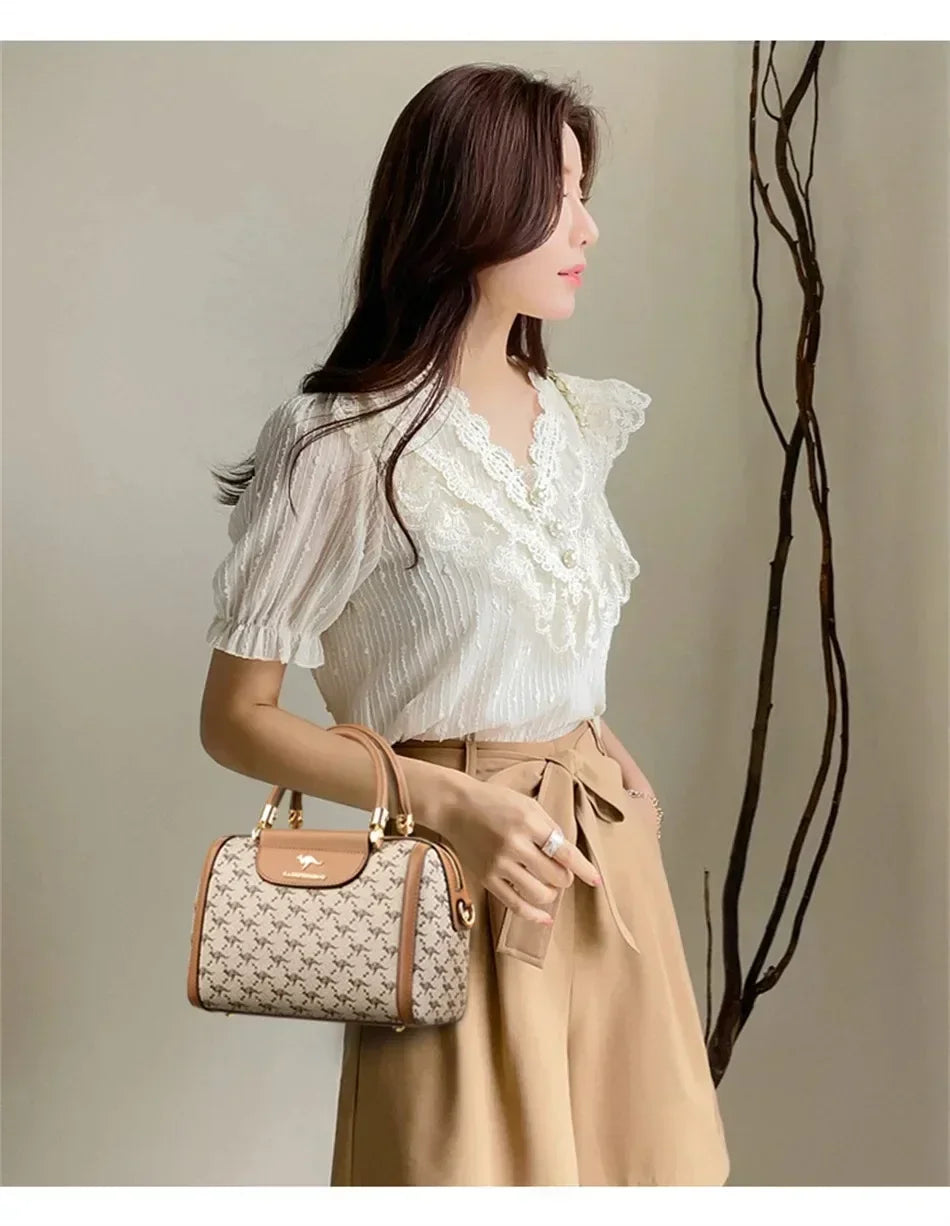 Sac à main effet crocodile – Élégance classique