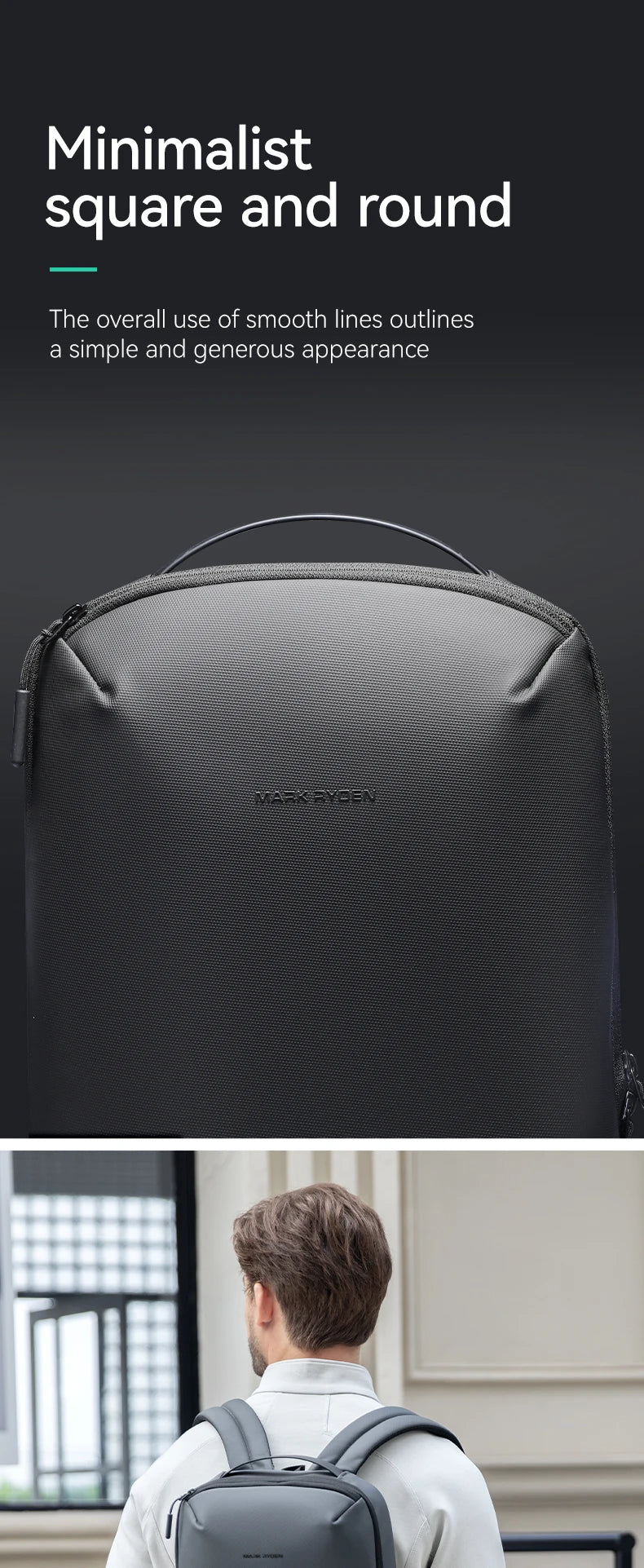 MARK RYDEN Male backpack waterproof bag airplane cabin backpack