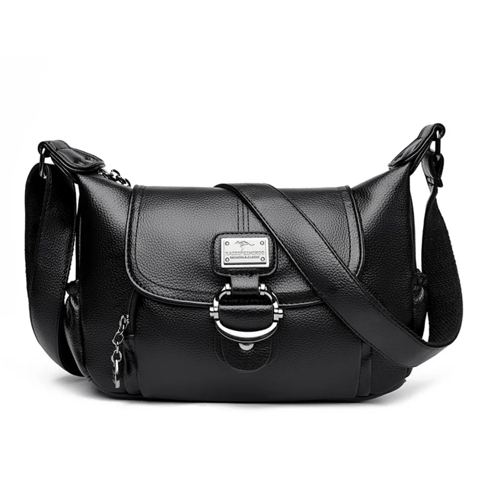 Sac à main en cuir à rabat, style urbain