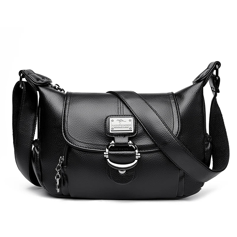 Sac à main en cuir à rabat, style urbain