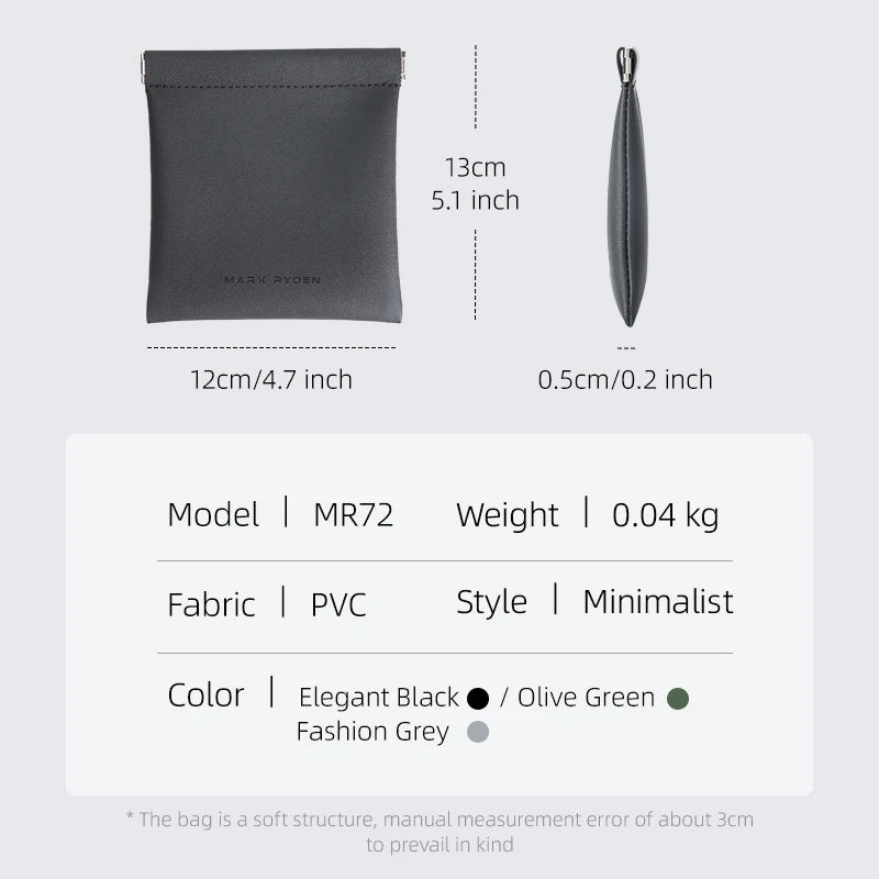 MARK RYDEN Men's Card pack Mini Organizer Bag Headphone Pouch