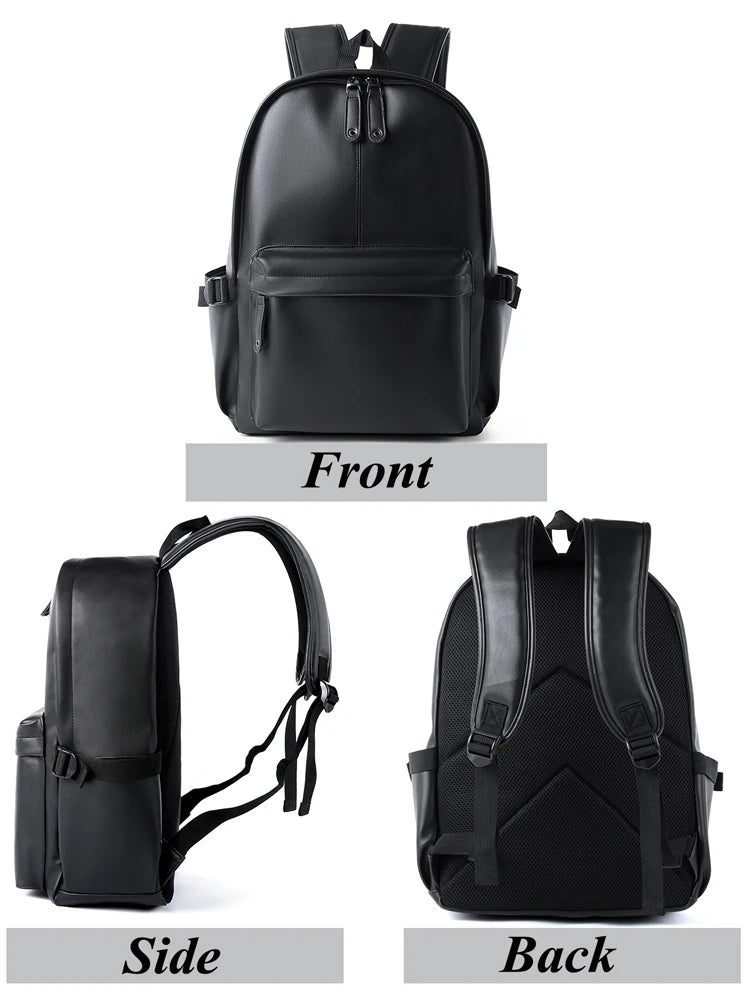 Men Leather Laptop Backpack Large Antitheft Travel Backpack High Quality Fashion Knapsack Bags for Male
