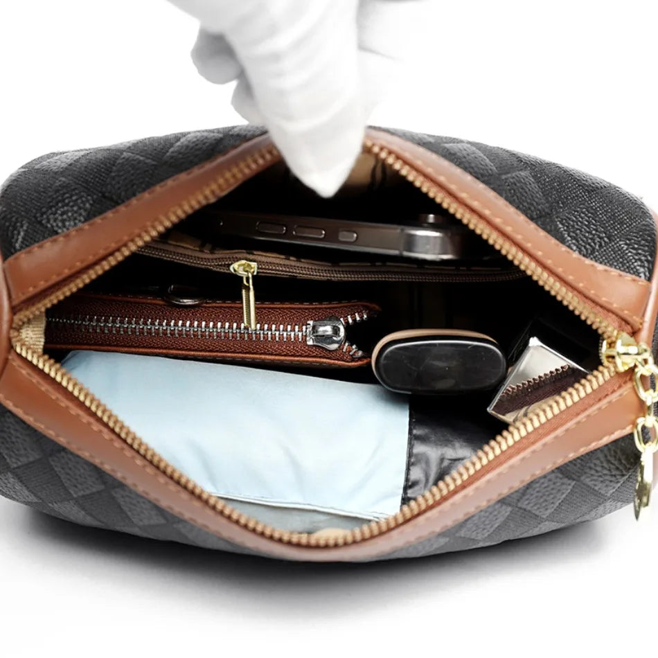 Sac à main en cuir, porté épaule et croisé