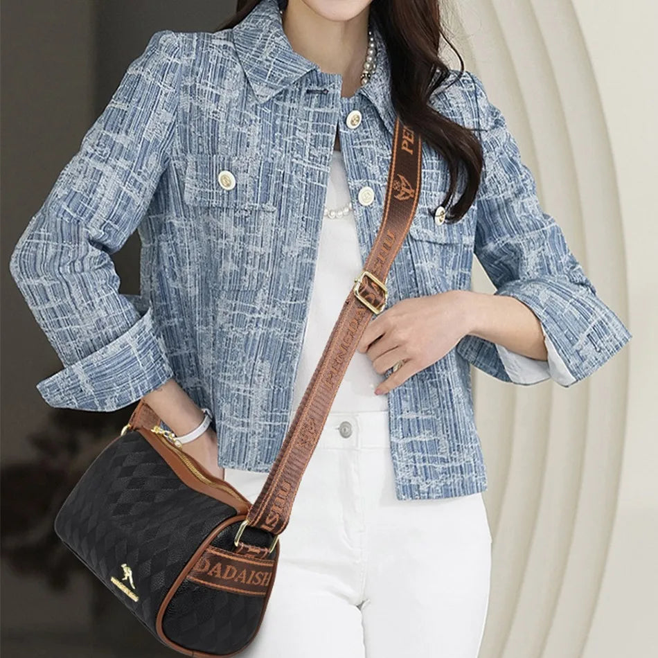 Sac à main en cuir, porté épaule et croisé