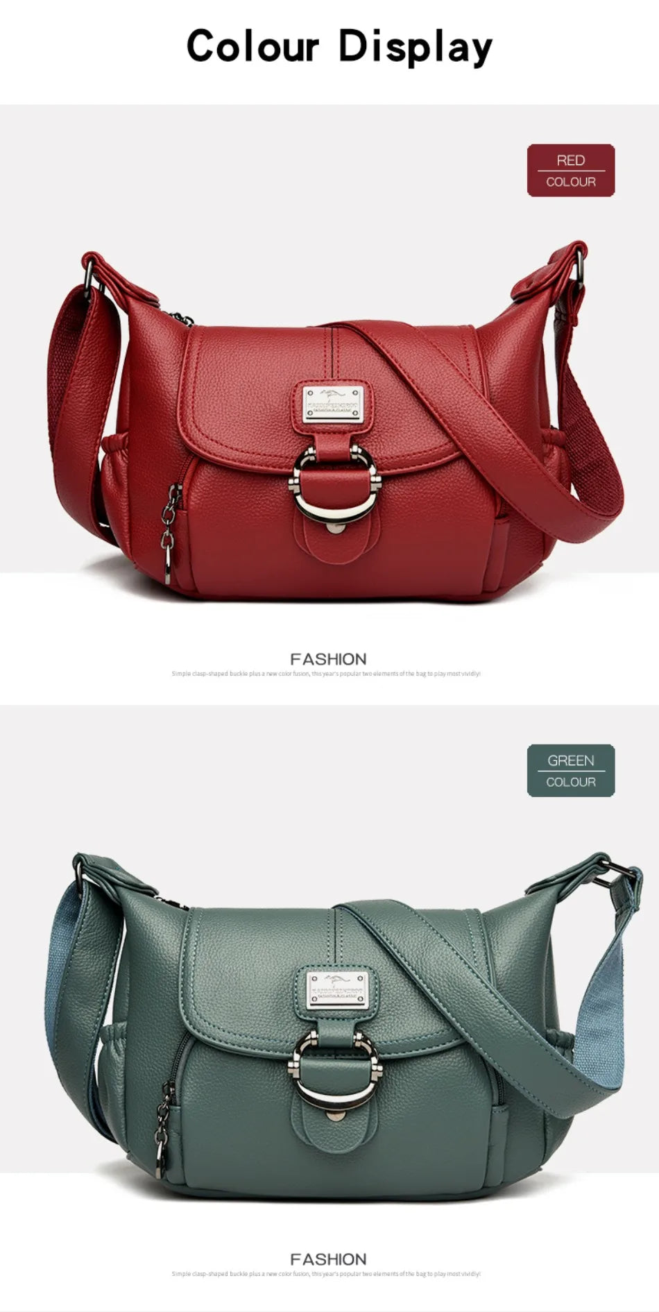 Sac à main en cuir à rabat, style urbain