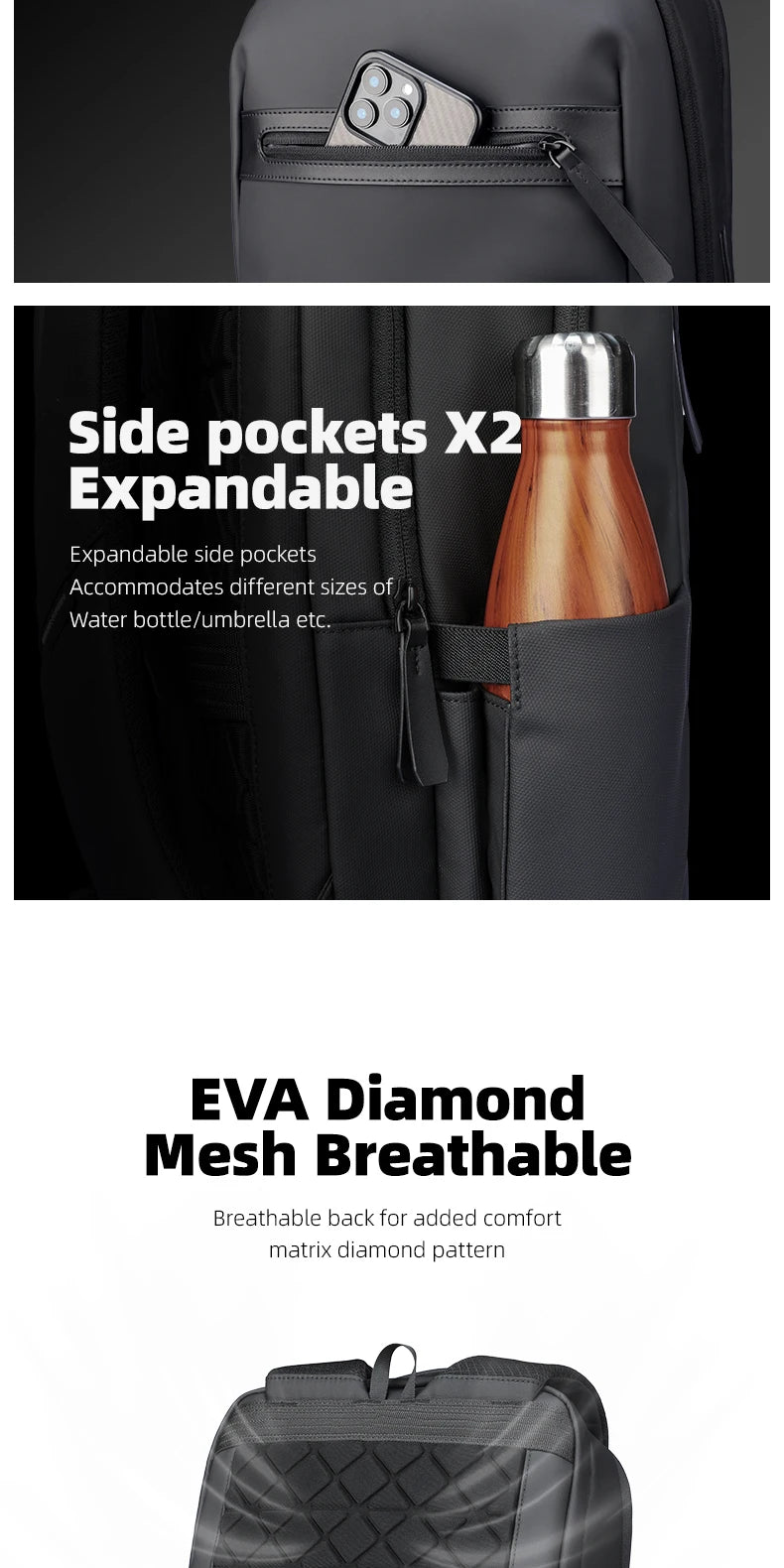 MARK RYDEN men's backpack waterproof backpack laptop backpack