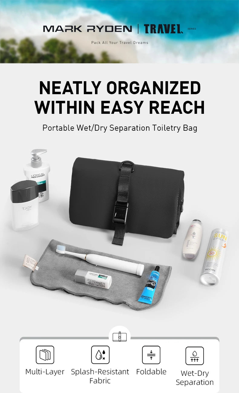 MARK RYDEN Toiletry Bag Lightweight Travel  Combo package Waterproof Handbag