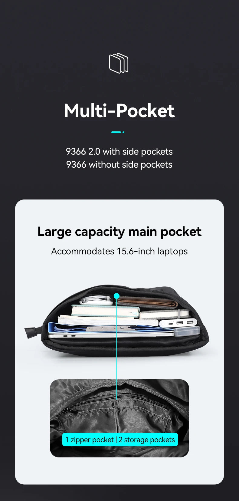 Mark Ryden Sac à dos roll-top professionnel – Ligne épurée