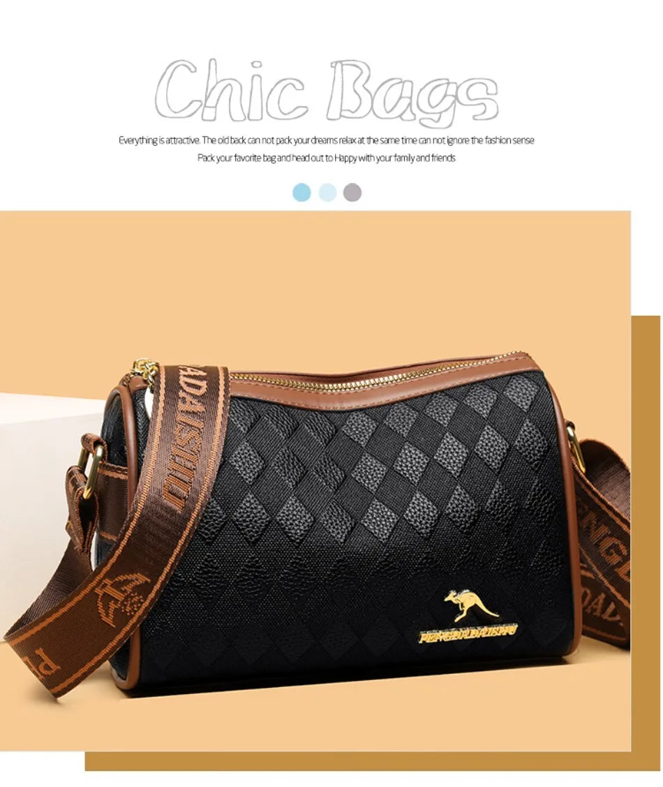 Sac à main en cuir, porté épaule et croisé