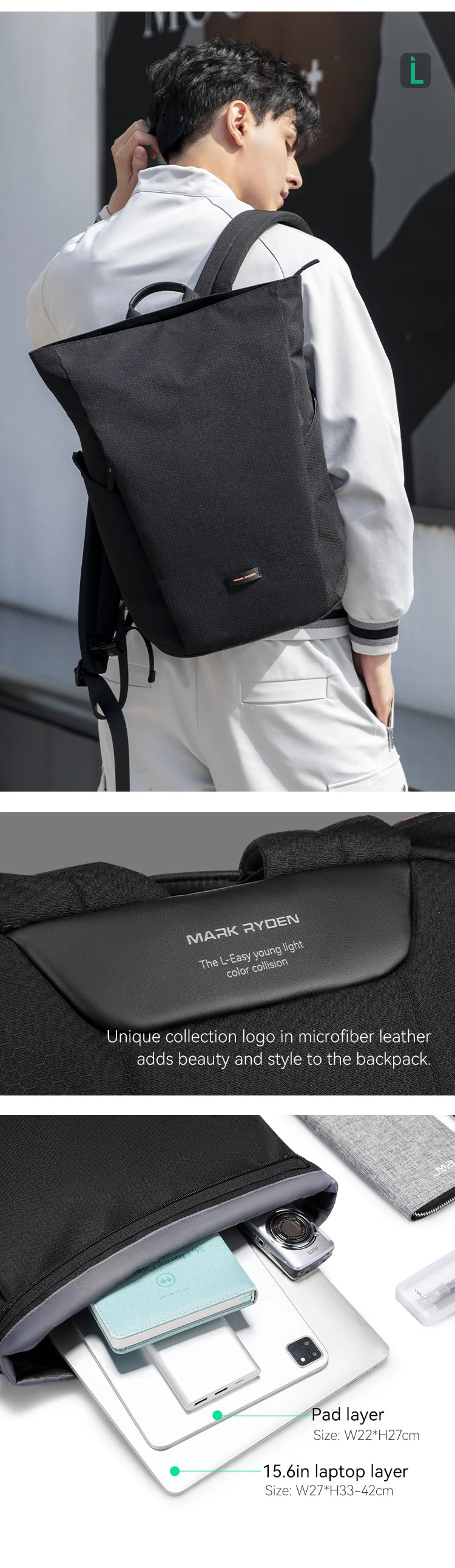 Mark Ryden Sac à dos multi-usage – Sport, mobilité et organisation