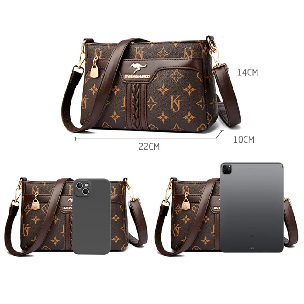 Sac bandoulière rétro en cuir