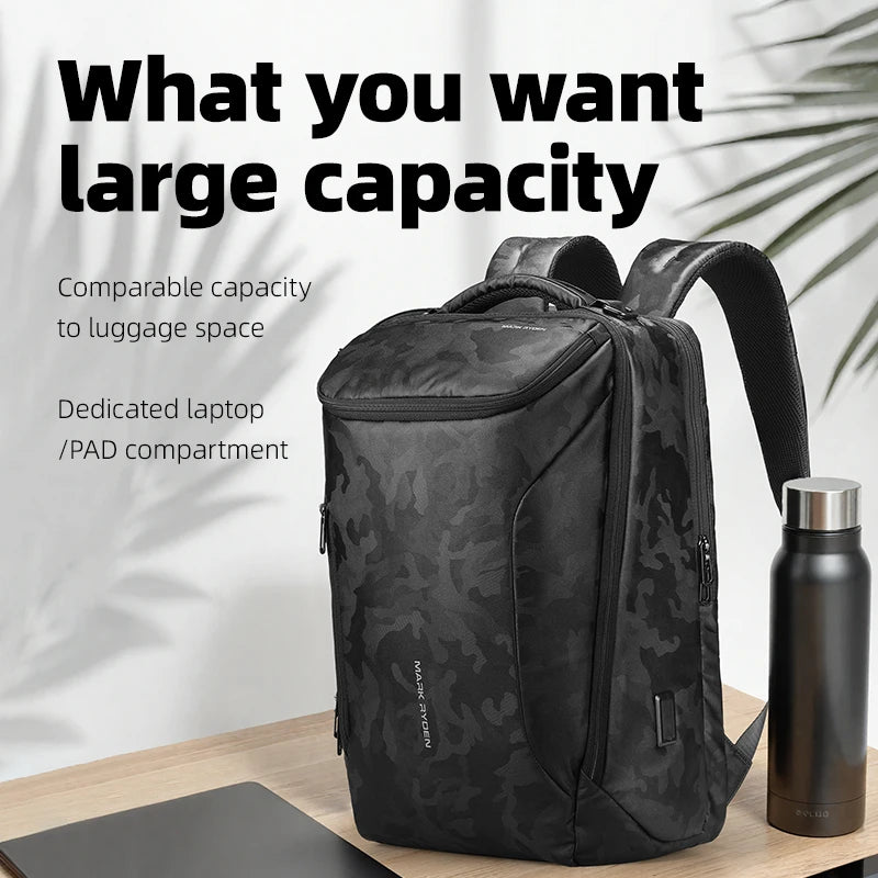 MARK RYDEN Waterproof Business & Travel Backpack with USB Charging