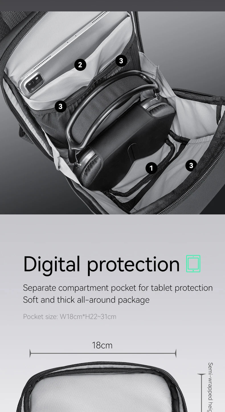 MARK RYDEN Crossbag Men's Chest Bag Waterproof  Functional Backpacks