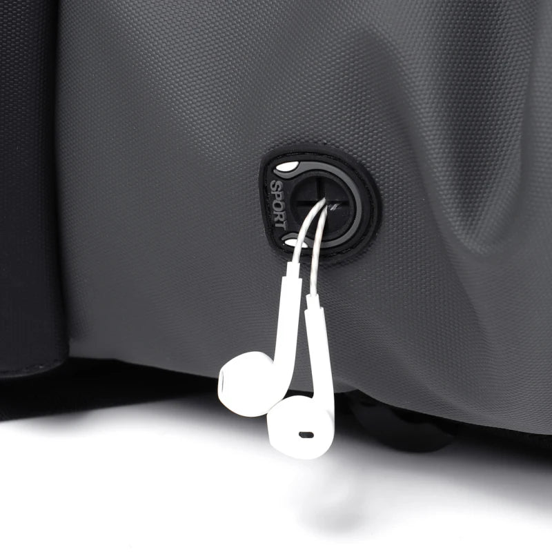 Sac à dos business en cuir PU imperméable avec port USB – Grande capacité