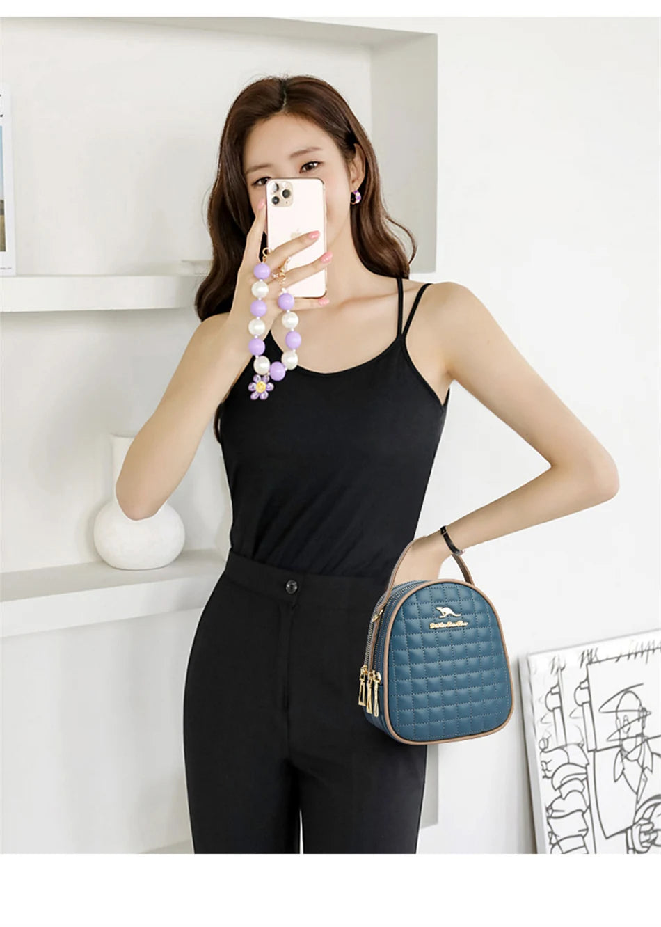 Sac à main urbain en cuir – Élégance et organisation