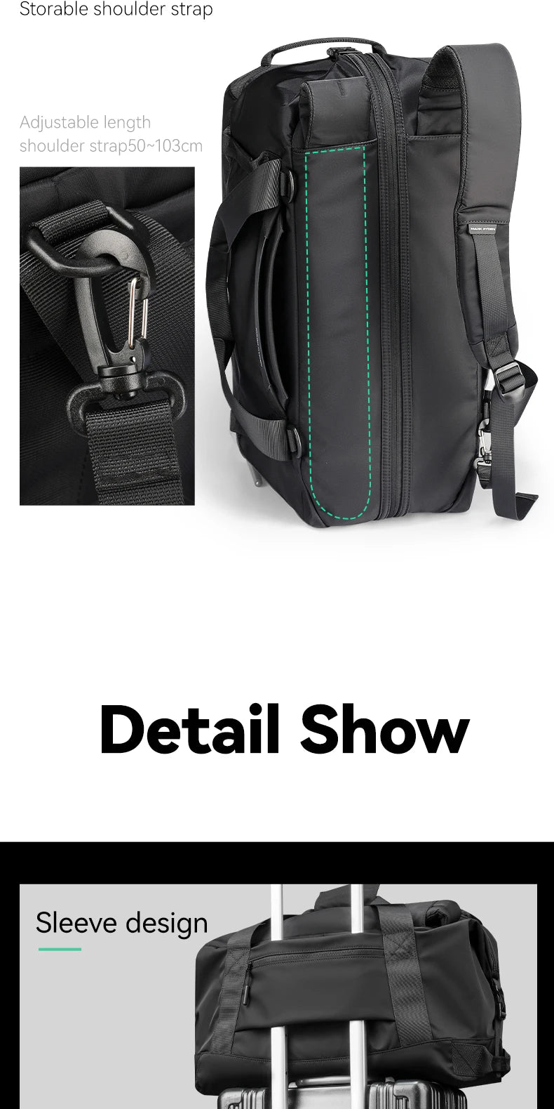 Multi-form handbag fitness travel crossbody bag