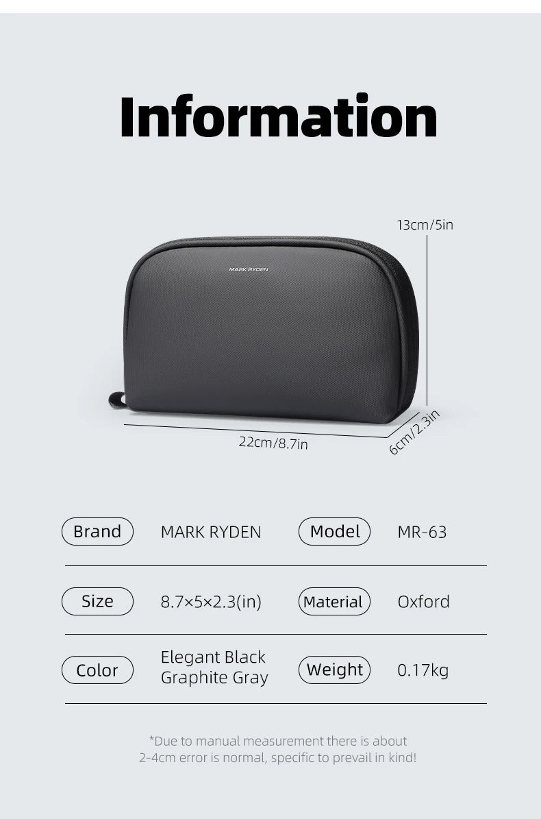 MARK RYDEN Toiletry Bag Travel Parcel Toiletries Organizer Bag