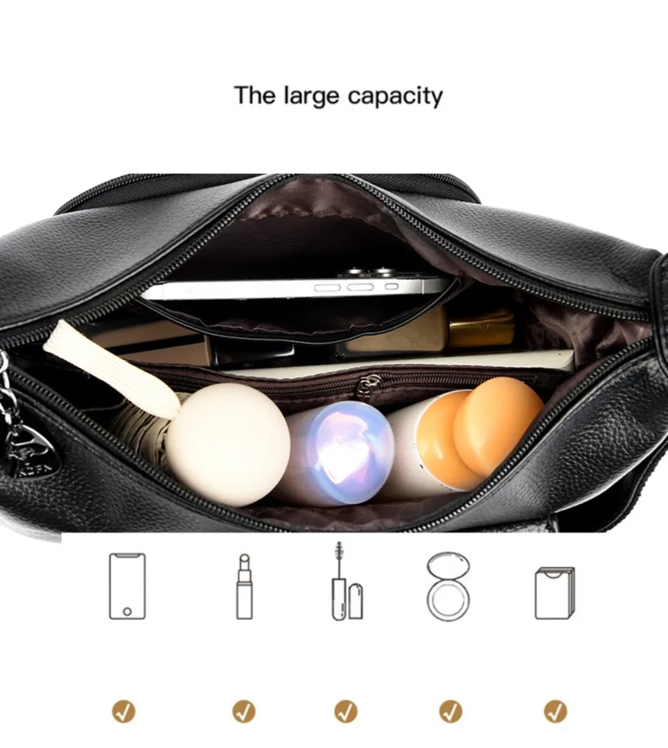 Sac à main en cuir à rabat, style urbain