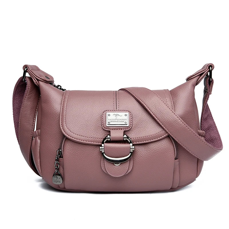 Sac à main en cuir à rabat, style urbain