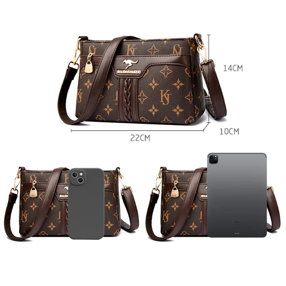 Sac bandoulière rétro en cuir