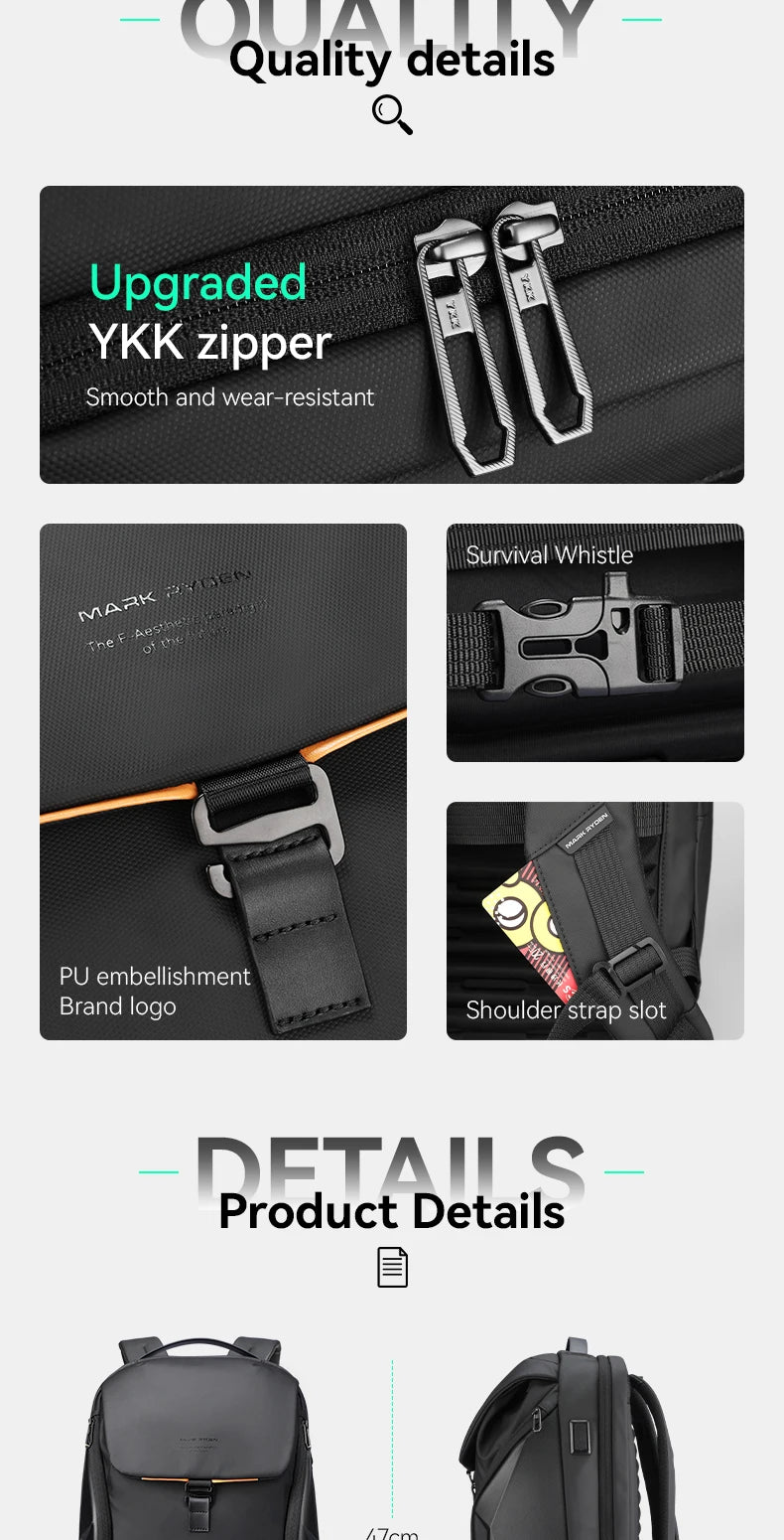 Mark Ryden Sac à dos business multi-poches – Protection et organisation