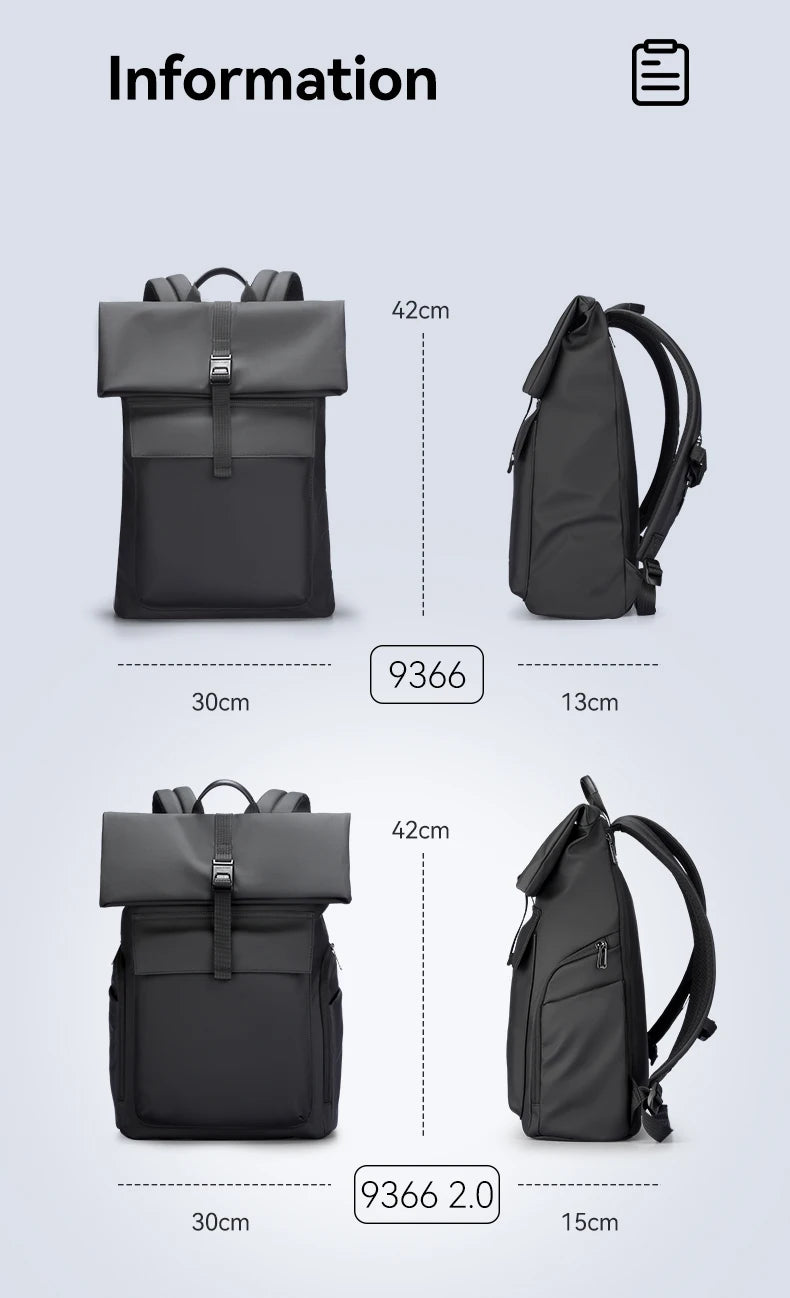 MarkRyden Sac à dos roll-top business – Design imperméable