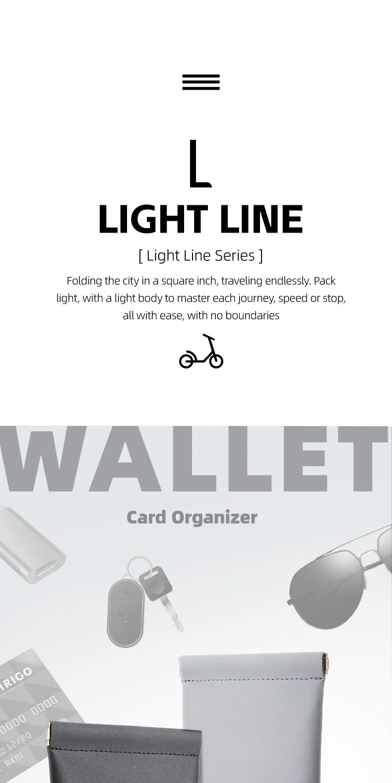 MARK RYDEN Men's Card pack Mini Organizer Bag Headphone Pouch