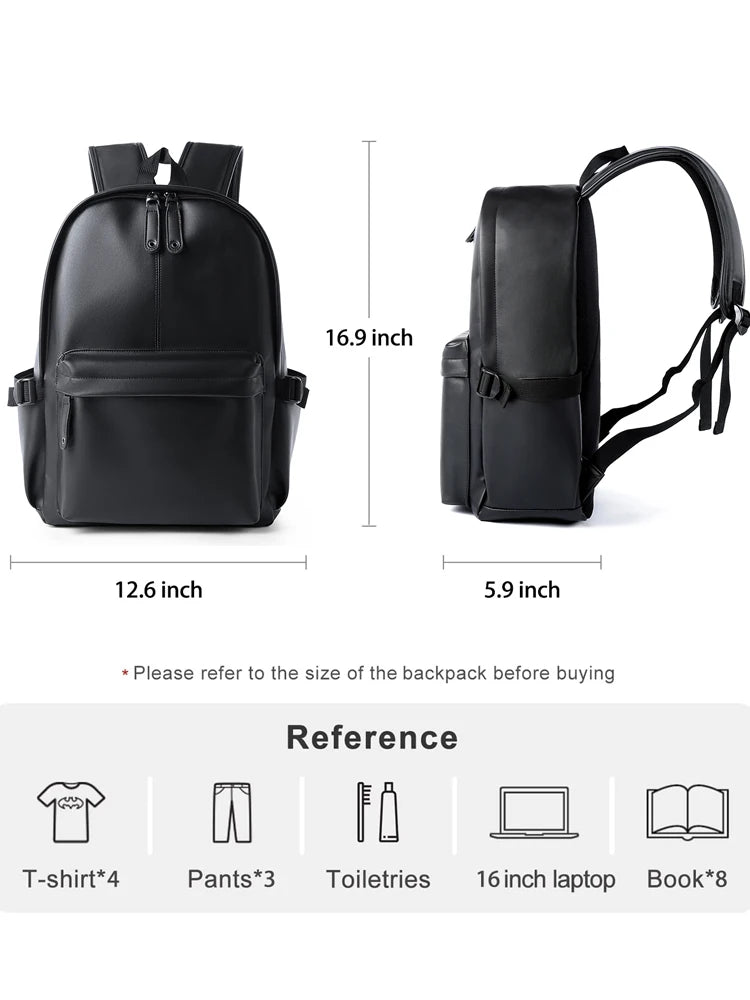 Men Leather Laptop Backpack Large Antitheft Travel Backpack High Quality Fashion Knapsack Bags for Male