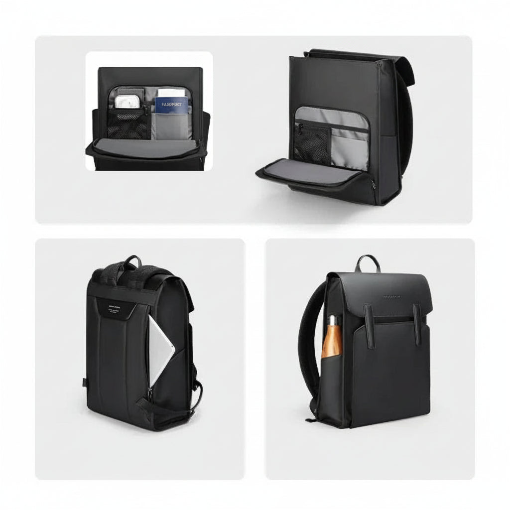 Mark Ryden Oxford +PU Leather Fabric  Light  Men's Business BackpackLeisure Computer Nordic Wind Student Bag