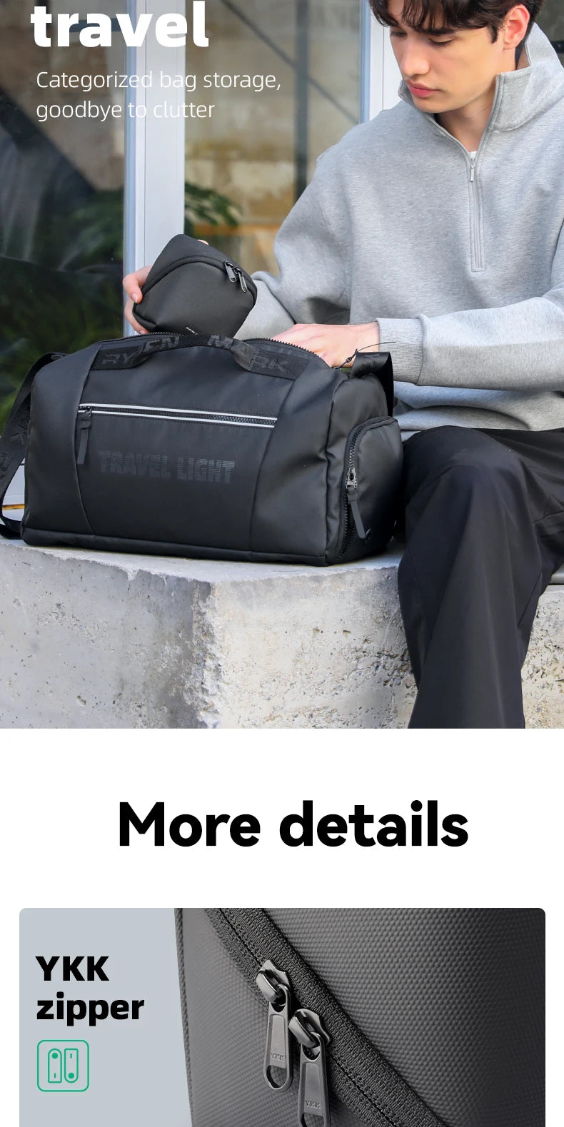 MARK RYDEN Cube Headphone Pouch Travel Makeup Bag Waterproof Toiletry Bag Elegant Black