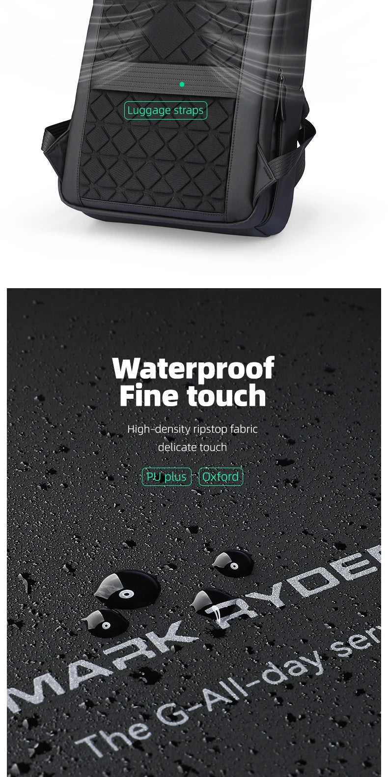 MARK RYDEN men's backpack waterproof backpack laptop backpack