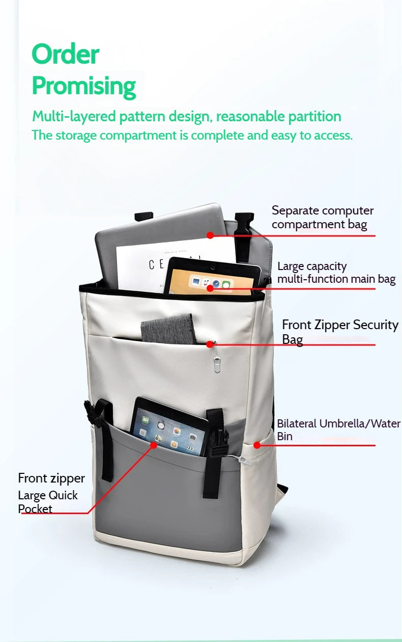 MARKROYAL Boys Laptop Backpack Large Capacity Flip Student Book Backpack Lightweight Travel Trendy Cool 15.6 Inch